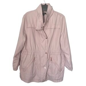 EVANS Women's Pink Utility Jacket Drawstring Waist Zip Pockets‎ Size 16